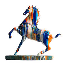 Escultura de cavalo fino, grafite criativo nórdico, estatueta de arte moderna, estátua de animal, acessórios de decoração para casa 2024 - compre barato