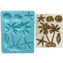 Beach Shell Coconut Tree Silicone Mold Fondant Mould Cake Decorating Tools Chocolate Gumpaste Molds, Sugarcraft, Kitchen Gadget 2024 - buy cheap