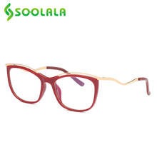 SOOLALA-gafas de lectura TR90 con bloqueo de luz azul para mujer, anteojos de lectura para presbicia, 0,5, 0,75 2024 - compra barato