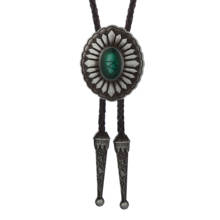 Western Cowboy Bolo Tie Oil Daisy Zinc Alloy Leather Collar Rope Birthday Banquet Wedding Gift 2024 - buy cheap