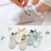 5 Pairs/Set Summer Mesh Baby Socks Cartoon Animal Newborn Boys Girls Thin Sock Cotton Breathable Toddler Kids Socks 2024 - buy cheap