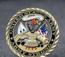 1775 американская армейская памятная монета сильная армейская монета вызов лояльность почтение служба честь медаль монеты подарок 2024 - купить недорого