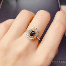 CoLife Jewelry Fashion Garnet Silver Ring 4*6mm Natural Garnet Ring 925 Silver Garnet Jewelry Gift for Woman 2024 - buy cheap