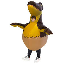 Kids T-rex Egg Inflatable Costumes Halloween Cosplay Costume Dinosaur Head Disfraz Party Role Play Birthday Gifts for Children 2024 - buy cheap