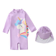 Children's swimwear female one-piece baby unicorn swimwear Korean girls middle and small children baby swimwear   XYY-171 2024 - buy cheap