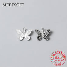 MEETSOFT Romantic 925 Sterling Silver Butterfly Minimlist Charms Special of DIY Handmade Necklace Decoration Bracelet Accessory 2024 - buy cheap