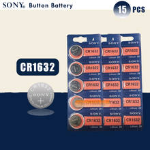 15pcs Sony Original 100% CR1632 Button Cell Battery For Watch Car Remote Key cr 1632 ECR1632 GPCR1632 3v Lithium Battery 2024 - buy cheap