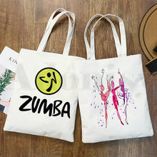 Женская Холщовая Сумка Zumba, Повседневная сумка для занятий фитнесом, с графическим принтом 2024 - купить недорого