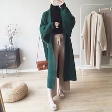 Women 2021 Spring Autumn Long Faux Mink Fur Cardigans New Female Sweaters Oversize Ladies Casual Loose Soft Warm Knit Coat E240 2024 - buy cheap