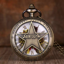 Vintage Creative Hollow Five Star Saint Design Quartz Pocket Watches Retro Necklace Pendant Chain Pocket watch Men 2024 - buy cheap