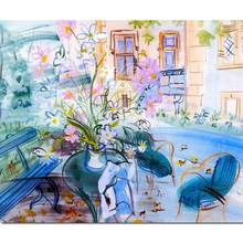 Pintura abstrata para jardim, arte de paisagem, flor, decoração moderna para parede, casa montessori dufy 2024 - compre barato