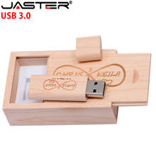 JASTER 3.0 wooden round bar model +box custom LOGO usb flash drive 4GB 8GB 16GB 32GB 64GB pendrive memory stick free shipping 2024 - buy cheap