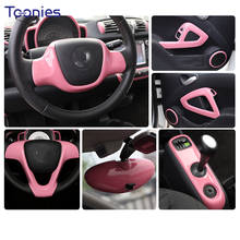 Car ABS Plastic Pink Decorative Cover Sticker For Mercedes Old Smart 451 Fortwo Car Styling Interior Modification Accessories 2024 - buy cheap