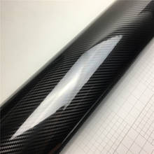 Premium Glossy 5D Carbon Fiber Wrap Black 5D Carbon Fibre Vinyl Sheet Car Wrapping Bubble Free Size:1.52X20M/Roll 2024 - buy cheap