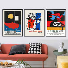 Mid Century Cubism Style Pictures Print French Abstract Museum Le Corbusier Poster Wall Art Canvas Painting Bedroom Home Decor 2024 - buy cheap