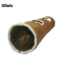 Brinquedo para gato/cachorro de estimação, túnel macio de cashmere com bola, diâmetro 30cm, grande, gatinho, todos disponíveis 2024 - compre barato