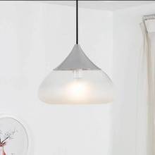 Luminária pendente de vidro, estilo nórdico, simples, de suspensão, iluminação de restaurante, para sala de estar, e27 2024 - compre barato