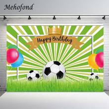 Mehofond-Fondo de fútbol para fotografía de niño, fiesta de cumpleaños, hierba verde, cartel de fondo, estudio, decoración de Photozone 2024 - compra barato