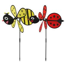 Molino de viento de mariquita de abeja, Spinner de viento giratorio, decoración de jardín y casa, juguete de primavera 2024 - compra barato