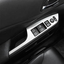 Reposabrazos de puerta de coche, cubierta de botón de elevación de cristal, embellecedor, accesorios de acero inoxidable, para Honda CRV CR-V 2012-14 15 2016, 4 Uds. 2024 - compra barato