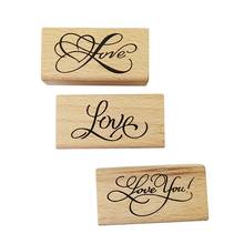 1 Pcs/lot New Arts Font "Love"&"Love you" Wooden Stamps DIY Handmade Decal Stamps Photo Album Gifts 2024 - buy cheap