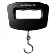 Digital portátil Mini Hand Held 50Kg * 10g Fish Hook Hanging Escala Ponderação Eletrônico Bagagem Escala Com Luz de Fundo Azul display LED 2024 - compre barato