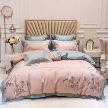Elegant embroidery 600TC egyptian cotton Bedding Set Bed cover queen king size Bedsheet Duvet Cover 4/7pcs Bed set parure de lit 2024 - buy cheap