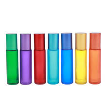 7x Refillable Essential Oil Roller Ball Bottle Glass Perfume Jar Case Holder 2024 - buy cheap