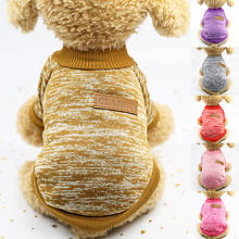 XS-2XL, хлопковый свитер для домашних животных, теплая одежда для собак, одежда для домашних животных, свитер для котов, куртка, пальто, зимняя модная мягкая одежда для маленьких собак 2022 - купить недорого