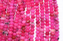 beads 4x6mm AAA Rose red Ruby Gems Faceted Abacus Loose Bead 15''yl #@ 2024 - buy cheap