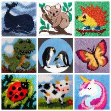 diy latch hook kits rug tapestry kits animal 3d printed canvas accessories crochet tapis needle for carpet embroidery diy carpet 2024 - buy cheap