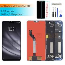 Pantalla lcd para Xiaomi Mi 8 Lite, montaje de digitalizador con pantalla táctil con marco para mi 8 lite, piezas de reparación de pantalla 2024 - compra barato