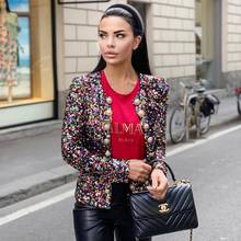 Ladies Sexy Long Sleeve Mesh Sequins Women's Coat 2021 Celebrity Designer High Street Party Fashion Coat Female 2024 - buy cheap