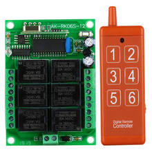 Control remoto inalámbrico Universal, interruptor inteligente DC12V 6CH, módulo receptor de relé, mando a distancia RF con interfaz usb, 433MHZ 2024 - compra barato