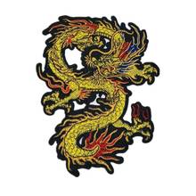 New Arrival Golden Chinese Dragon Embroidery Parches Patch Sew On Clothes Punk Style Applique for DIY Clothing Accessory Patch 2024 - buy cheap