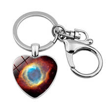 WG1pc 24 style Cosmic Starry Sky Nebula Heart Keychain Pendant Metal Keyring Key Ring Key Holder For Women Car Bags Accessories 2024 - buy cheap