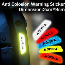 4Pcs Anita Collision Car Door Open Waring Stickers Reflective Sticker Night Safety Luminous Tapes Waterproof Fluorescence Tape 2024 - buy cheap