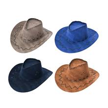 2021 окружности головы 56-58 см ковбойские шляпы для мужчин и женщин, мужский Простый кожаный женская уличная шляпа с широкими полями из искусственной кожи летние пляжные шляпы с широкими полями шляпы для путешествий Кепка 2024 - купить недорого