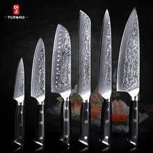 TURWHO Damascus Steel Knife Sets 6PCS Super Sharp Kitchen knives Set Japanese High Carbon Stainless Steel Chef's Cooking Knives 2024 - buy cheap