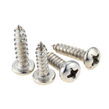 100PCS M1*2.5 3 4 5 6 8 Small 304 Stainless Steel Cross Phillips Pan Round Head Self Tapping Screw M1x2.5 M1x3 M1x6 M1x8 2024 - buy cheap