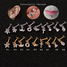 Steel Ear Piercings Helix Piercings Eyebrow Piercings Lip Labret Rings Earring Tragus Barbell Piercings Body Jewelry 2024 - buy cheap