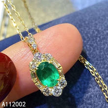 KJJEAXCMY Fine Jewelry Natural Emerald 925 Sterling Silver New Women Pendant Necklace Chain Support Test Elegant Hot Selling 2024 - buy cheap