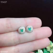 KJJEAXCMY fine jewelry natural Emerald 925 sterling silver women earrings new Ear Studs support test beautiful hot selling 2024 - buy cheap