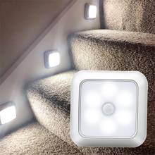 Battery Powered LED Motion Sensor Night Light Wireless Lighting Stairs Light Bedroom Wall Lamp For Cupboard Toilet Wardrobe Home 2024 - buy cheap