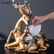 American Ceramic Deer Tissue Boxes Large Creativity Animal Decor Storage Ornaments Dining Table Napkin Holder Home Decoration 2024 - buy cheap