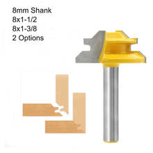 45 Degree Lock Miter Router Bit 8mm Shank Woodworking Tenon Milling Cutter Tool Drilling Milling For Wood Carbide Alloy 1Pc 2024 - buy cheap