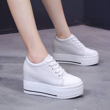 Women Casual Shoes Heels Autumn 2020 Spring Canvas Women Shoes Fashion Breathable Platform Lace-Up Women Sneakers size 35-39 2024 - buy cheap