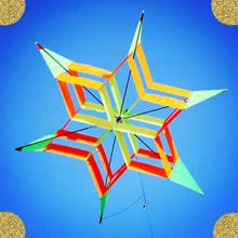 3D colorful hexagonal plum kite single line kite outdoor fun sports flying toy children gift easy to fly 2024 - buy cheap