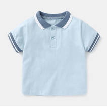 Рубашки-поло для маленьких мальчиков, футболки с коротким рукавом, топы для мальчиков и девочек, детская хлопковая верхняя одежда, летняя повседневная одежда P4905 2024 - купить недорого