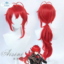 Peluca de cabello largo y rizado para adultos, Cosplay de impacto Genshin, resistente al calor, para uso en Halloween, disponible 2024 - compra barato